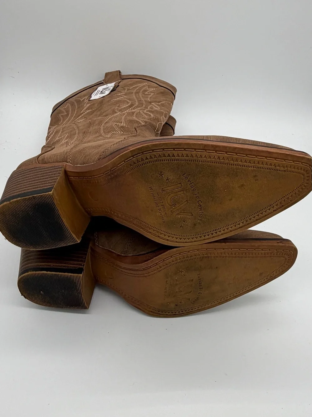 Brown Suede Over-the-Knee Western Boots